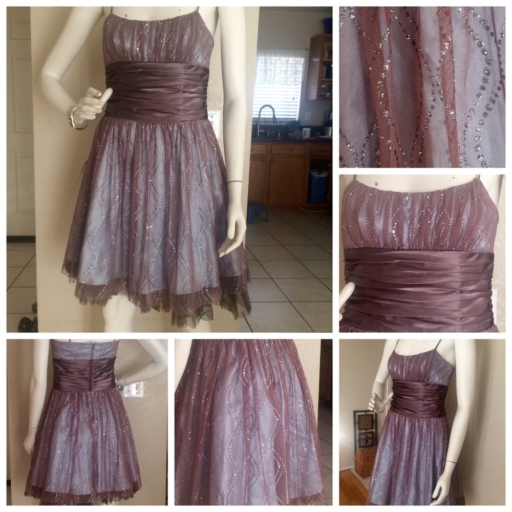 Short Evening Gown Dress Knee Length sz. 7/8